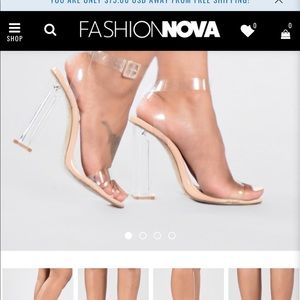 Fashion nova transparent heels 6.5